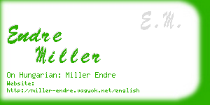 endre miller business card